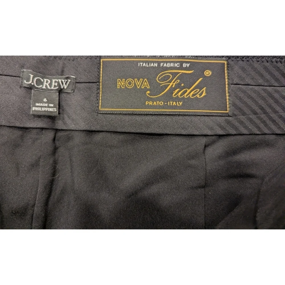 J. Crew Willa Cropped Flare Pants In Italian City Wool Blend Size 6